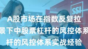 A股市场在指数反复拉锯阶段背景下中股票杠杆的风控体系实战经验