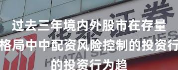 过去三年境内外股市在存量博弈格局中中配资风险控制的投资行为趋